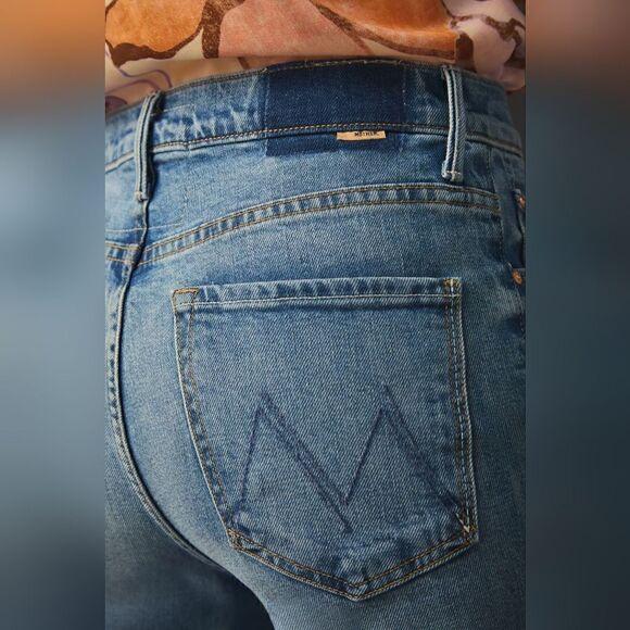 Mother The Weekender Heel High Waisted Flare Jeans In Belle De Jour Size 34 NWT - Picture 7 of 15